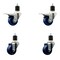 Service Caster 3'' SS Solid Poly Swivel 1-7/8'' Expanding Stem Caster Set 2 Total Lock Brakes, 4PK SCC-SSEXTTL20S314-SPUS-2-S-2-178 - alternate 1